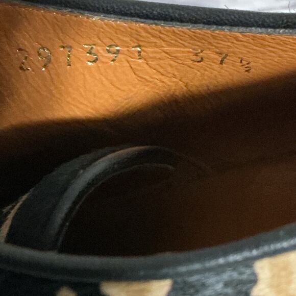 Gucci Tiger Print Haircalf LaceUp Heels Vintage Pumps Size US 7.5 - Picture 13 of 16